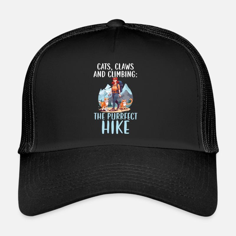 Wandern Katze Wanderer Katzenbesitzer Bergsteigen Wanderer Trucker Cap