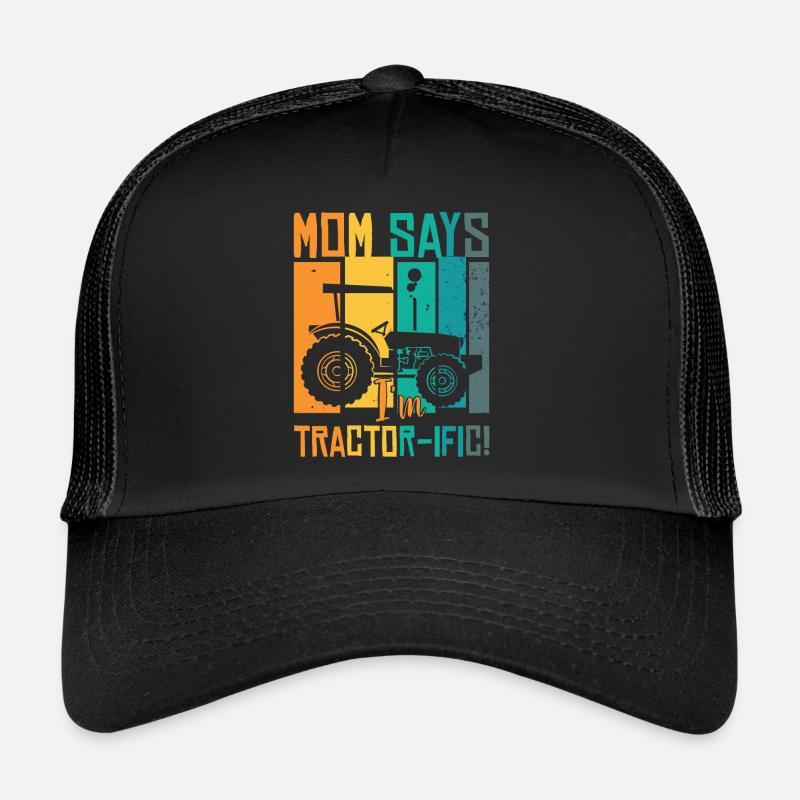 Traktor für Jungen - Trucker Cap - Schwarz/Schwarz