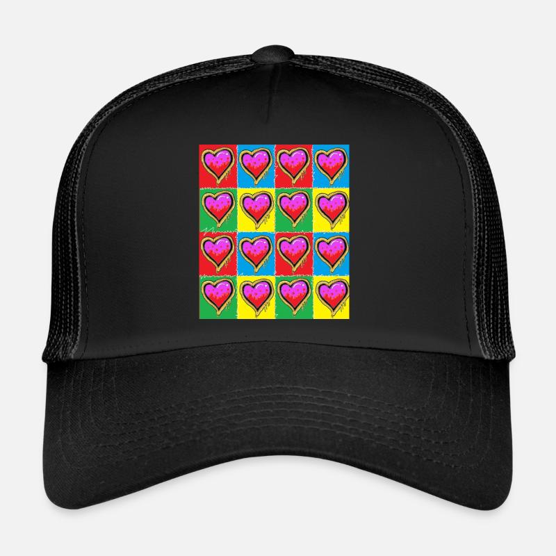Subway Graffiti Hearts Trucker Cap