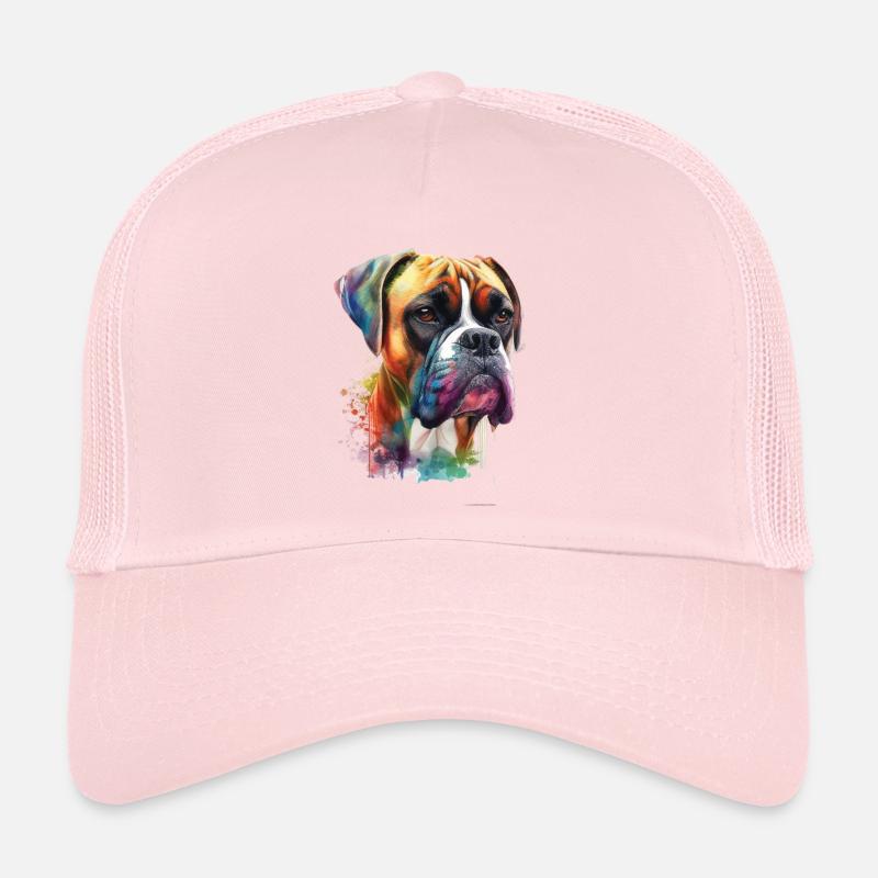 Conception de l’aquarelle allemande Boxer Dog Casquette trucker 