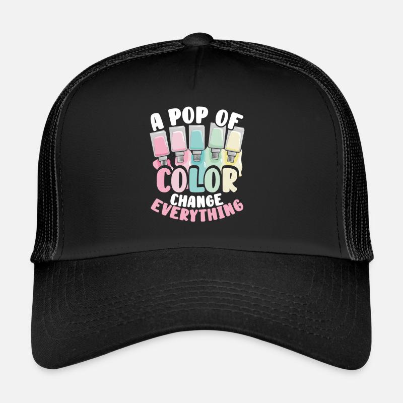 A splash of color changes everything - Trucker Cap - black/black