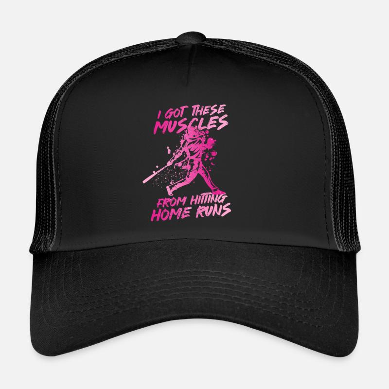 I Got These Muscles From Hitting Home Runs Trucker Cap