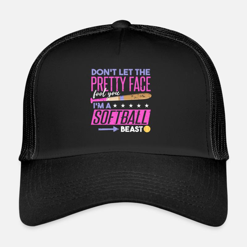 Je suis une bête de softball Casquette trucker 