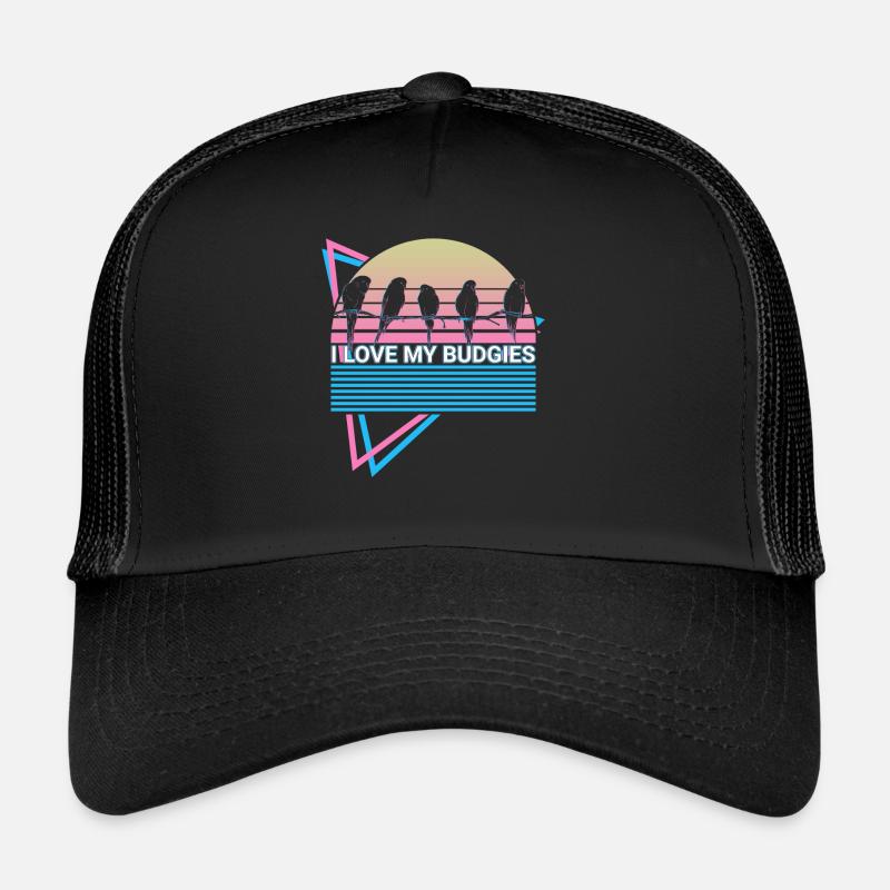 Budgie Parakeet Retro Trucker Cap