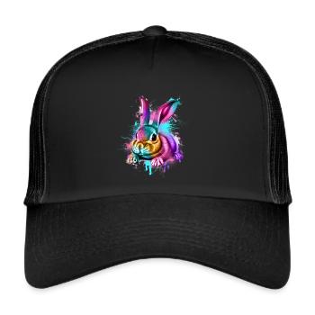 Lapin Lapin - Casquette trucker  - noir/noir - Devant
