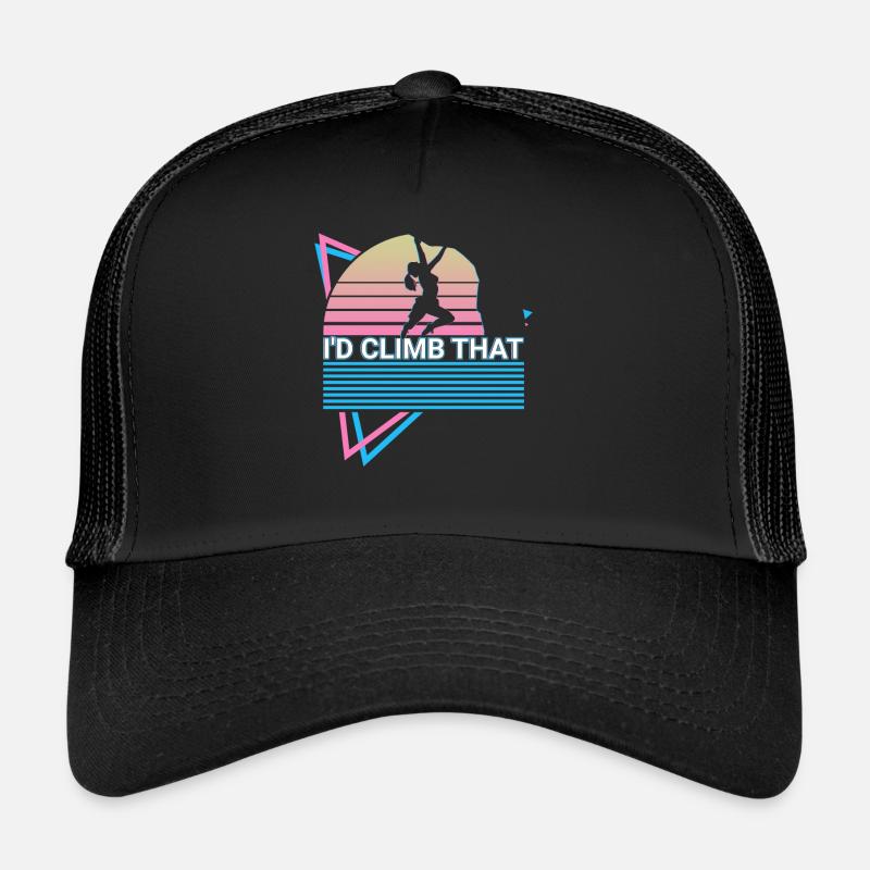Rock Climbing Rock Climber Retro Trucker Cap