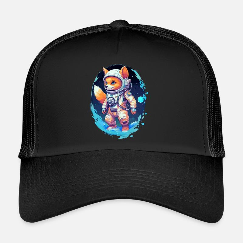 Renard mignon en costume d’astronaute espace astronaute Casquette trucker 