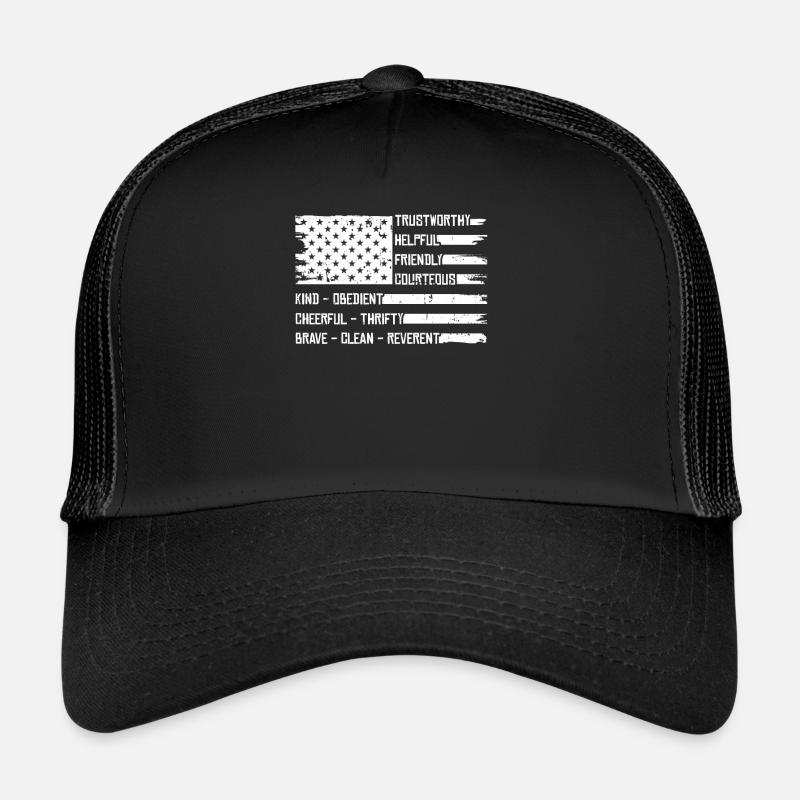 Drapeau américain Boy Scout Casquette trucker 