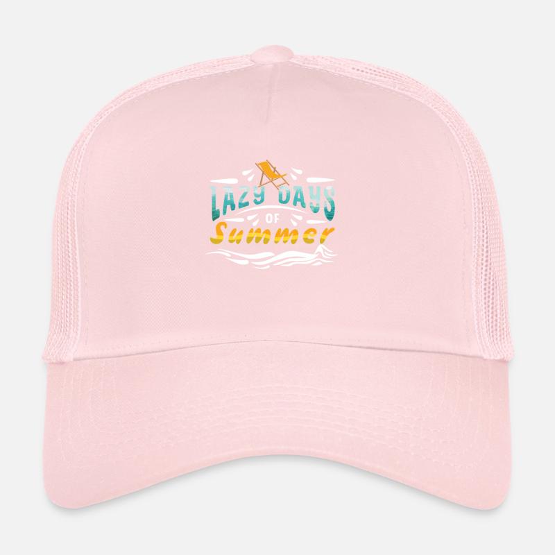 Funny Lazy Summer Surf Hello Summer Trucker Cap