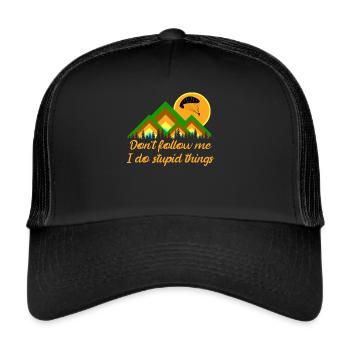 Paraglider Gleitschirm Paragliding - Trucker Cap - Schwarz/Schwarz - Vorne