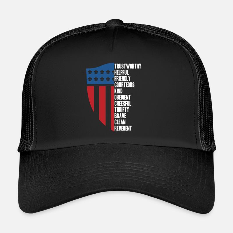 Drapeau américain Boy Scout Casquette trucker 
