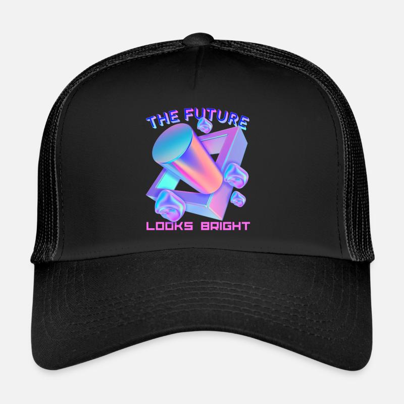 Futuristic shape, future design, funny saying Trucker Cap
