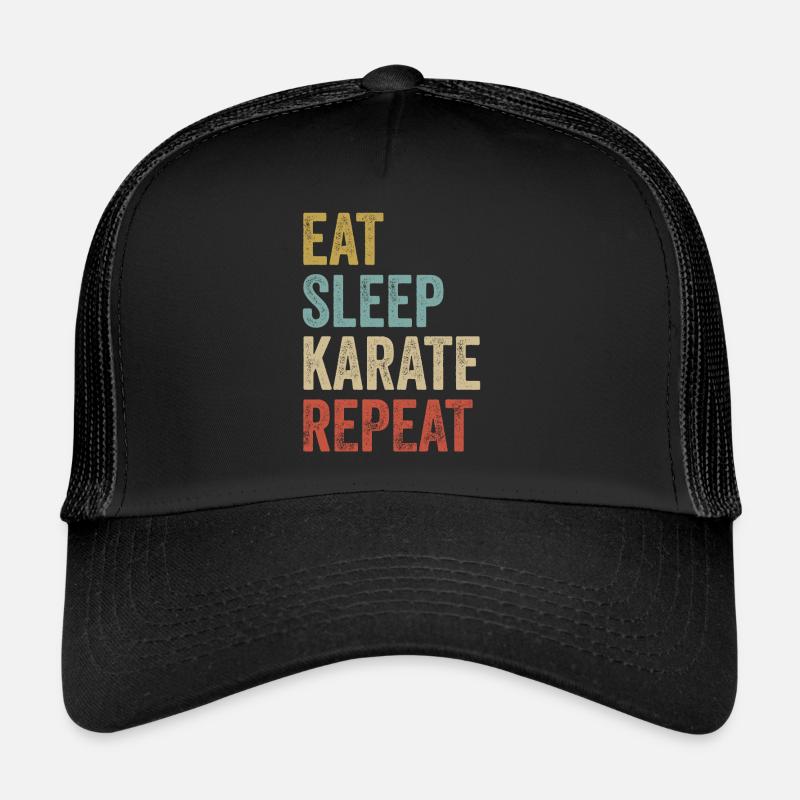 Eat Sleep Karate Repeat Karate Trucker Cap