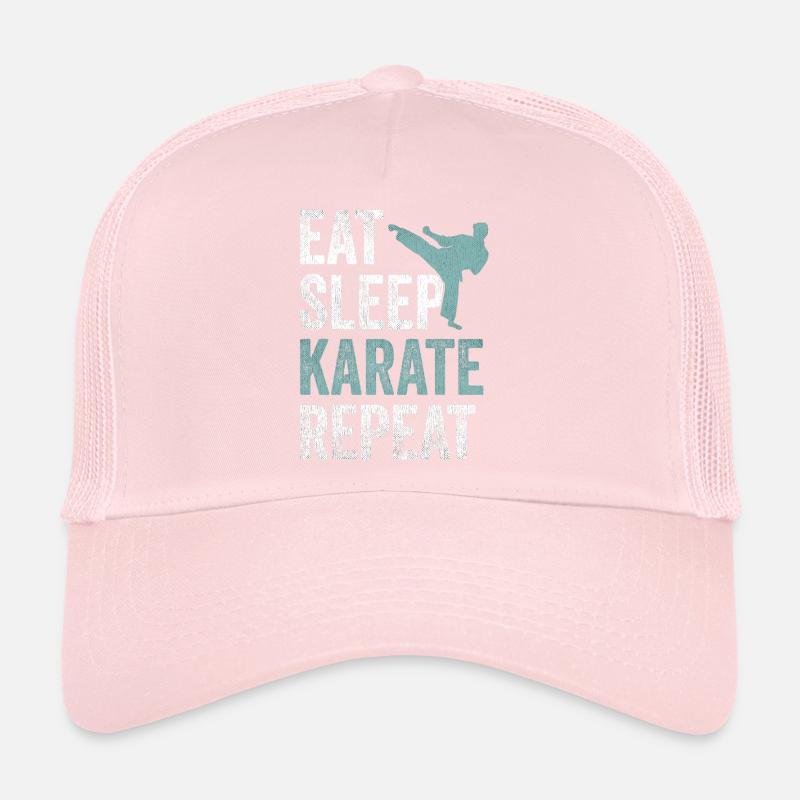 Eat Sleep Karate Repeat Karate Trucker Cap