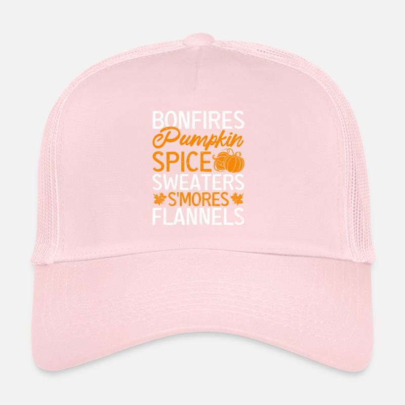 Feu de camp Citrouille Spice Pull S’mores Flanelle Casquette trucker 