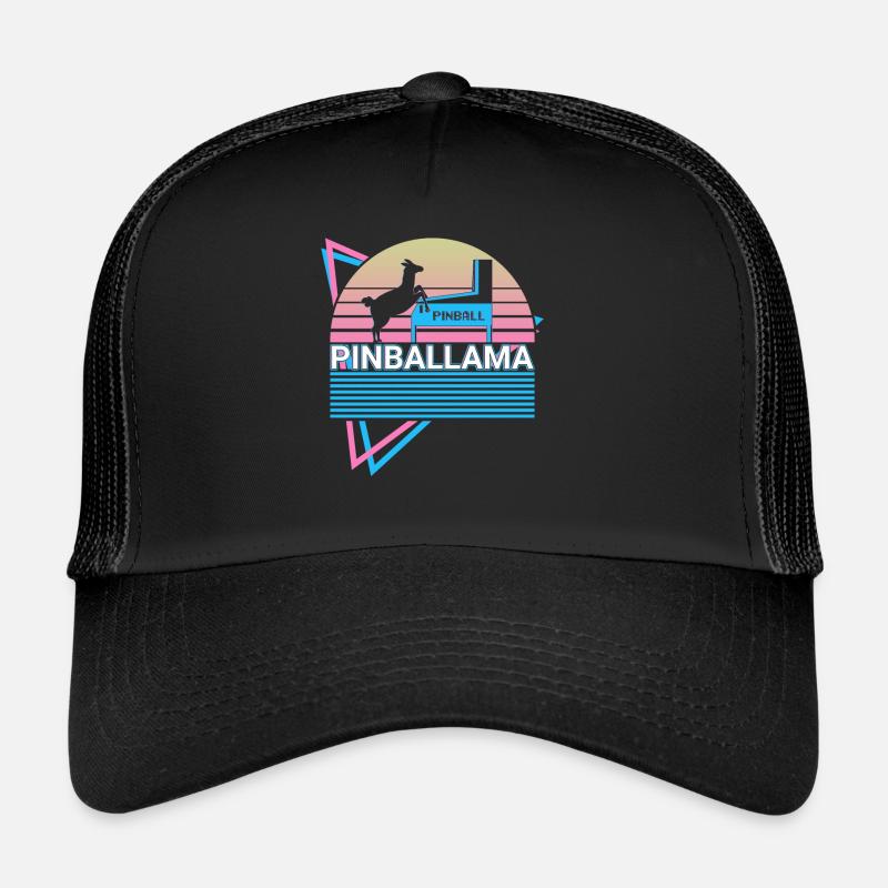 Flipper Llama Pinball Machine Rétro Casquette trucker 