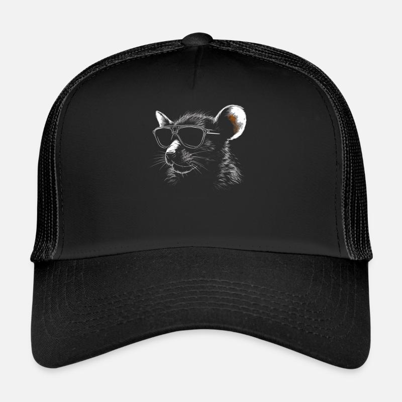 Ratten Sonnenbrille - Trucker Cap - Schwarz/Schwarz