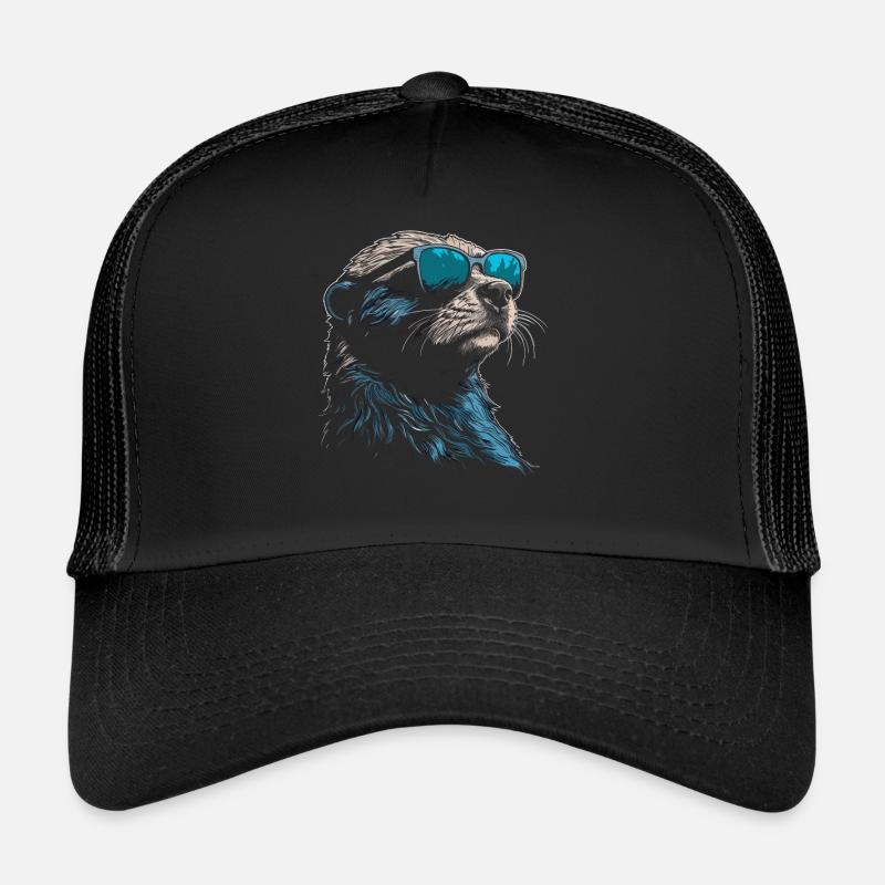 Otter Sonnenbrille - Trucker Cap - Schwarz/Schwarz