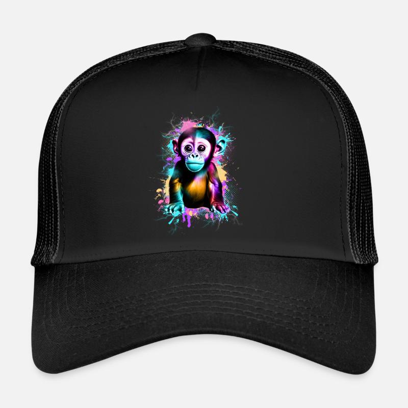 Affe - Trucker Cap - Schwarz/Schwarz