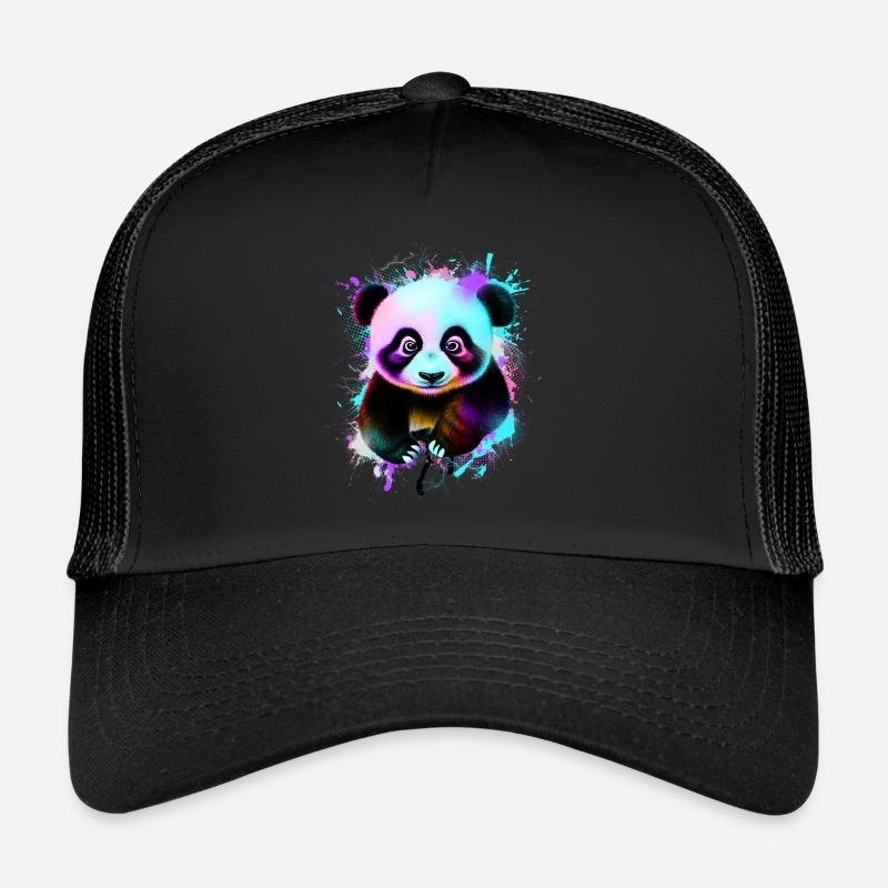 Panda - Trucker Cap - Schwarz/Schwarz