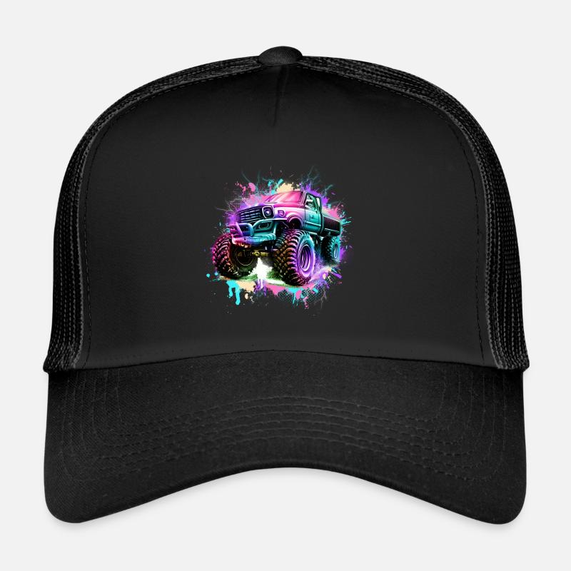 Monstertruck - Trucker Cap - Schwarz/Schwarz