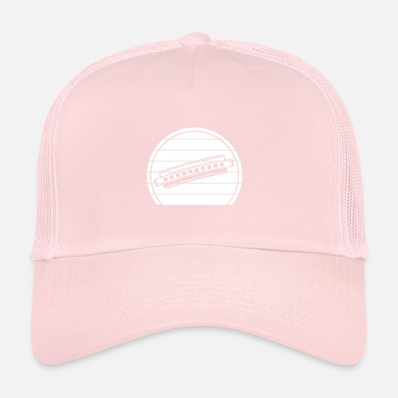 Coucher de soleil et harmonica harmoniciste Bouche Amateur d’orgue Casquette trucker 
