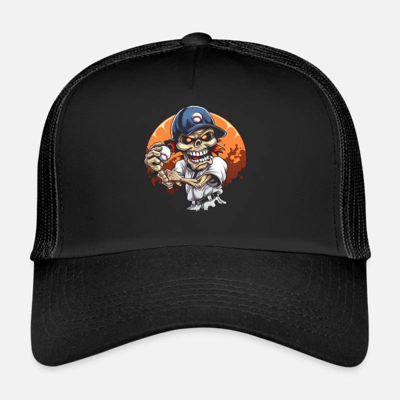 Baseball Halloween Trick Or Treat Baseball Player Trucker Cap