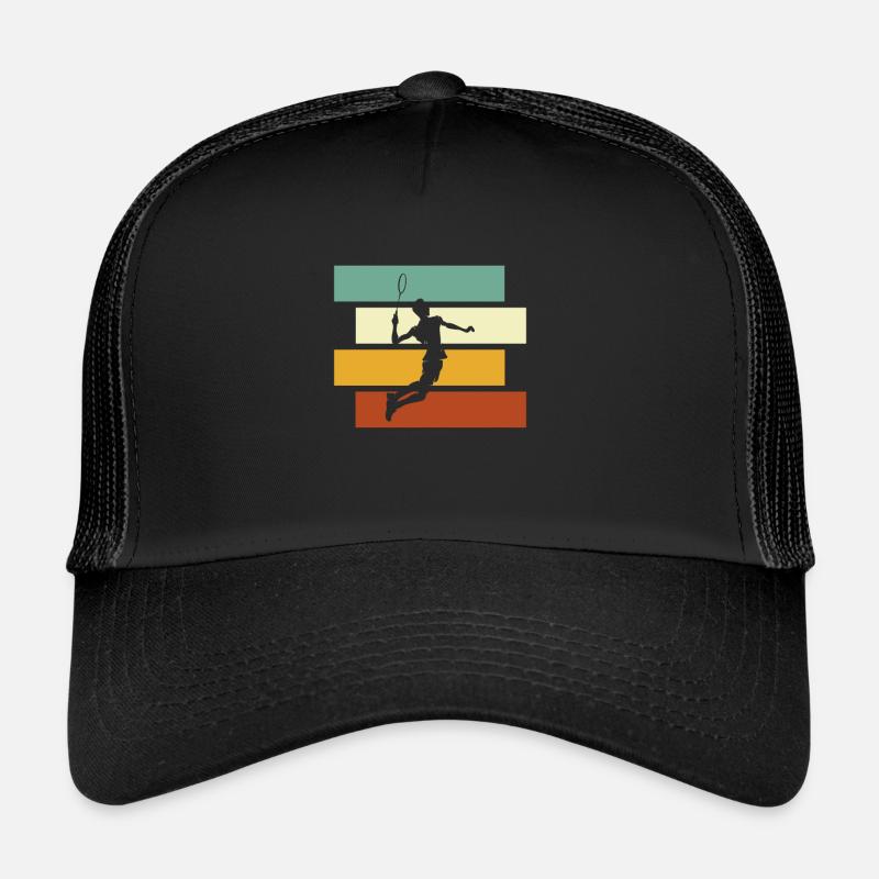Badminton Retro - Trucker Cap - Schwarz/Schwarz