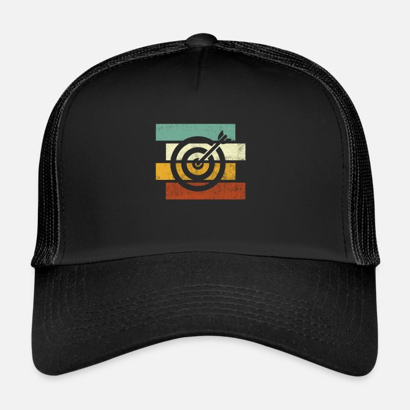 Darts Retro - Trucker Cap - Schwarz/Schwarz