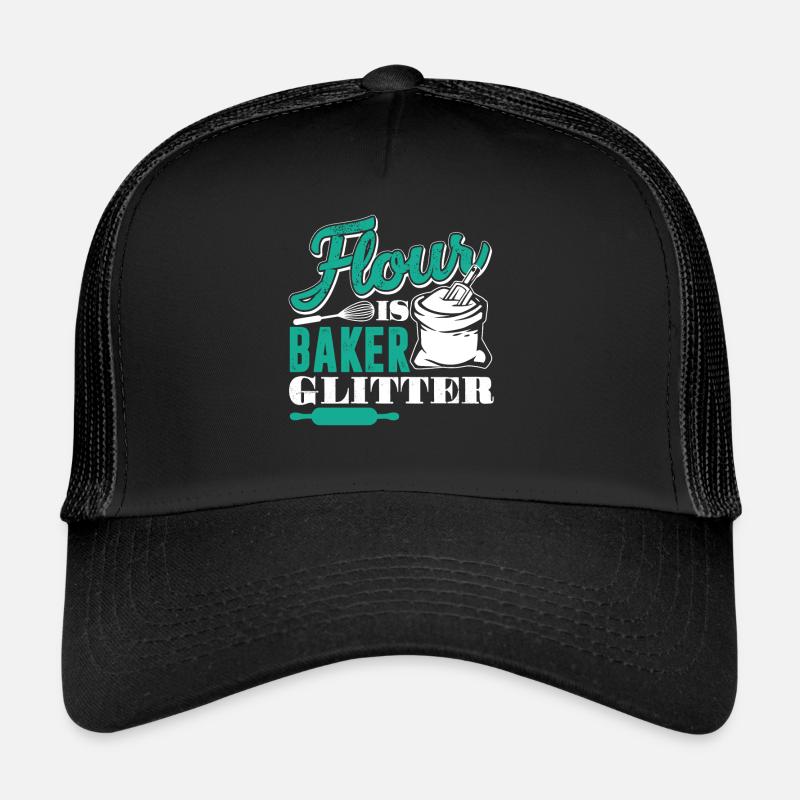 Baker Flour Is Baker Glitter Trucker Cap