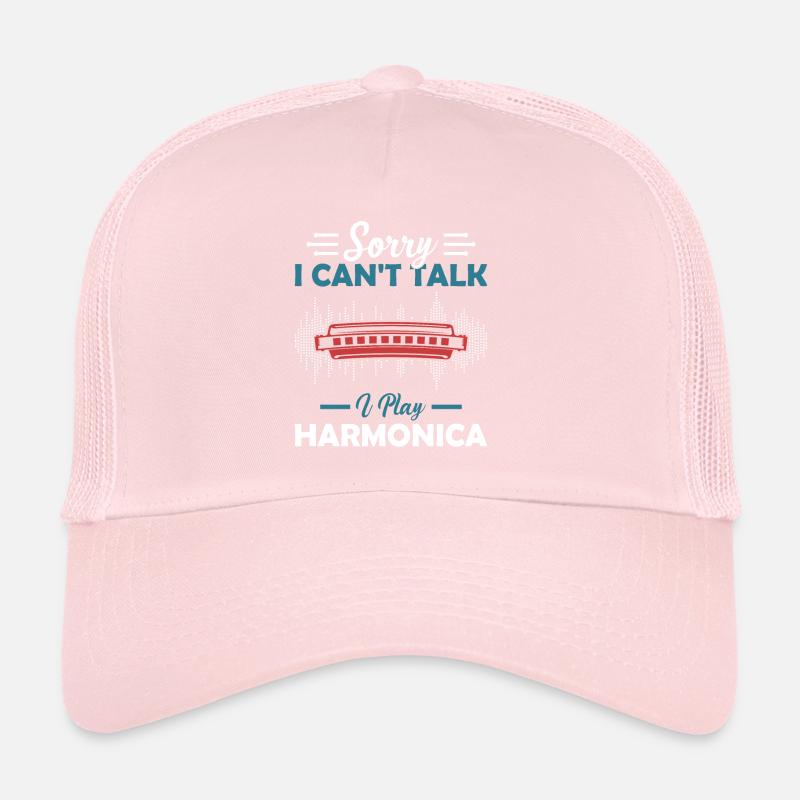 Sorry I Cant Talk I Play Harmonica Harmonica Play Trucker Cap