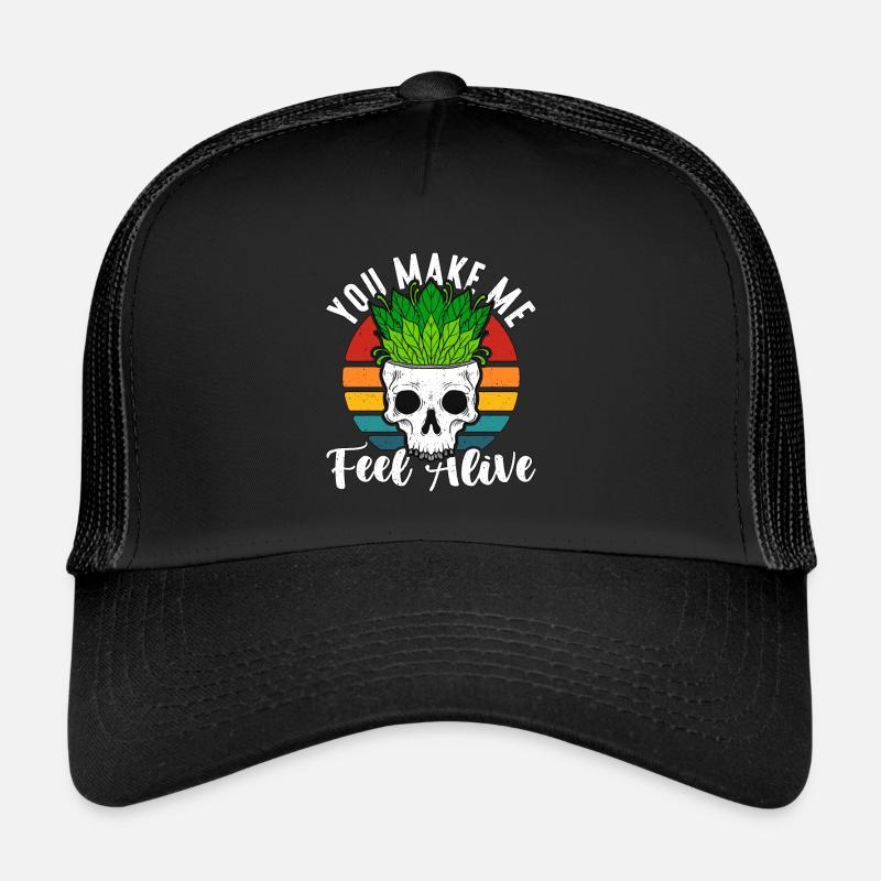 Herbalism You Make Me Feel Alive Retro Herb Lover Trucker Cap