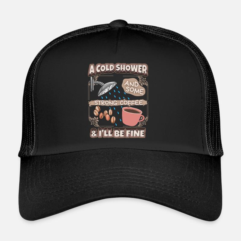 Gueule de bois café fort et douche dicton drôle Casquette trucker 