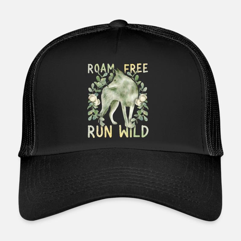 Grauer-Wolf Canis Lupus Spruch à movitation positive Casquette trucker 