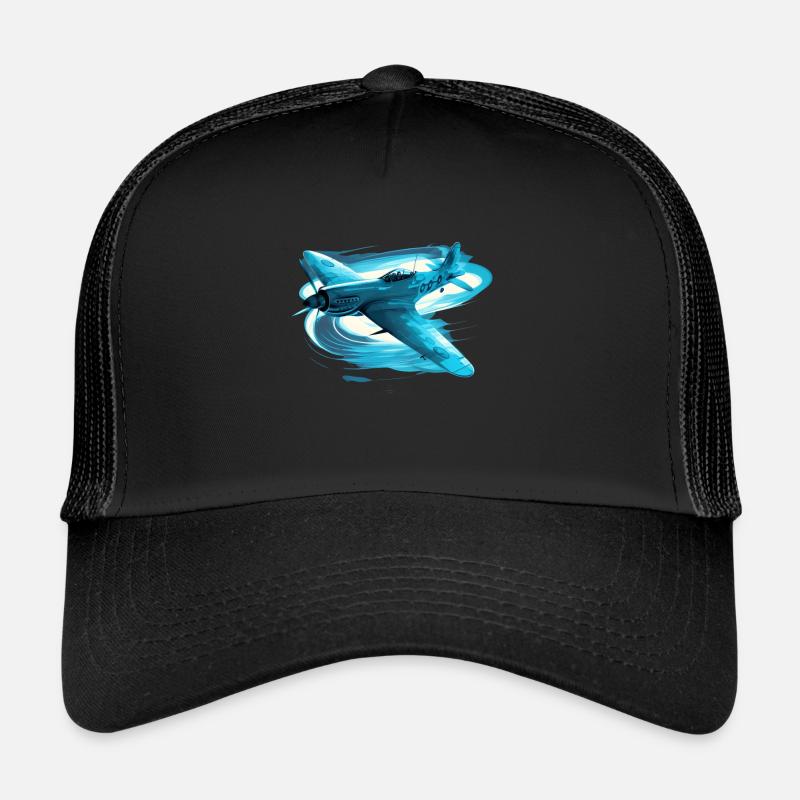 Spitfire Airplane Vintage Pilot Aviator Military Trucker Cap