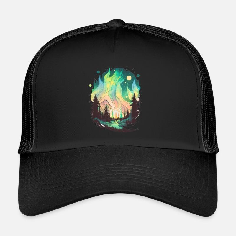 Aurora Borealis Nordlichter Wunderschön und Trucker Cap