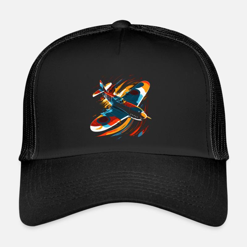 Spitfire Pilote d’avion Aviateur Military Warbirds Casquette trucker 