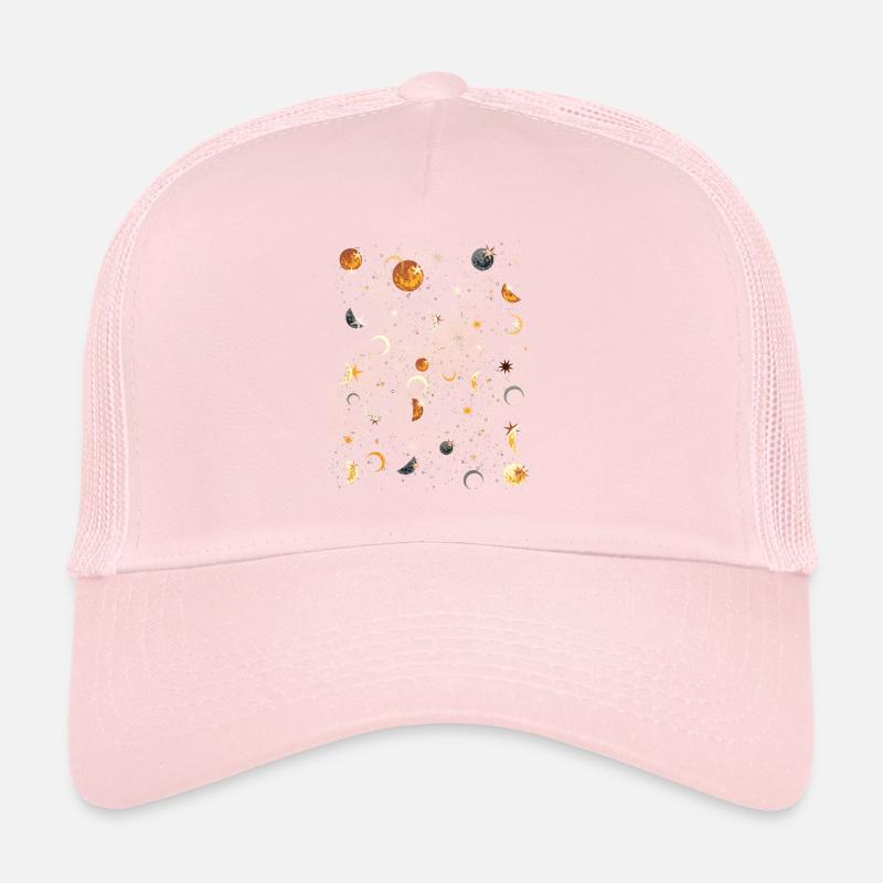 Himmlische Ästhetik Mond-Stern-Muster Trucker Cap