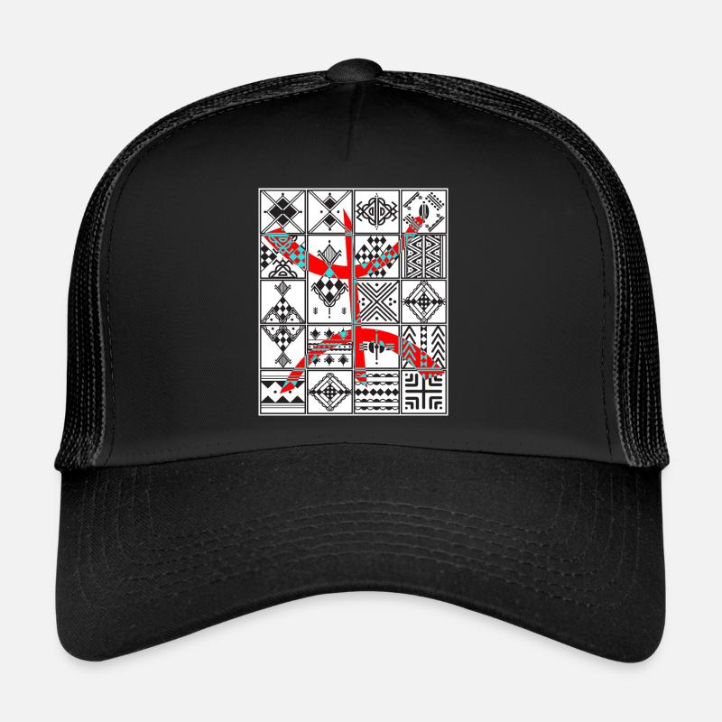 AMAZIGH BERBER KABYLE KABYLE MOTIF Trucker Cap