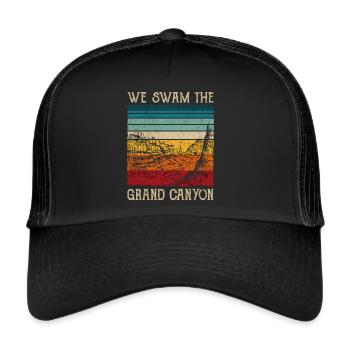 Marchandises du fleuve Colorado Nous avons nagé le Grand - Casquette trucker  - noir/noir - Devant