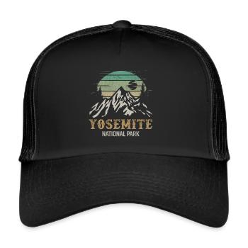 Parc national de Yosemite Marchandises Rocky Mt. - Casquette trucker  - noir/noir - Devant