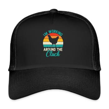 Amateur de poulet Éleveur de poulet - Casquette trucker  - noir/noir - Devant