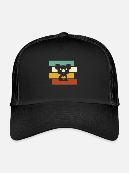 Koala Retro - Trucker Cap - black/black - Front