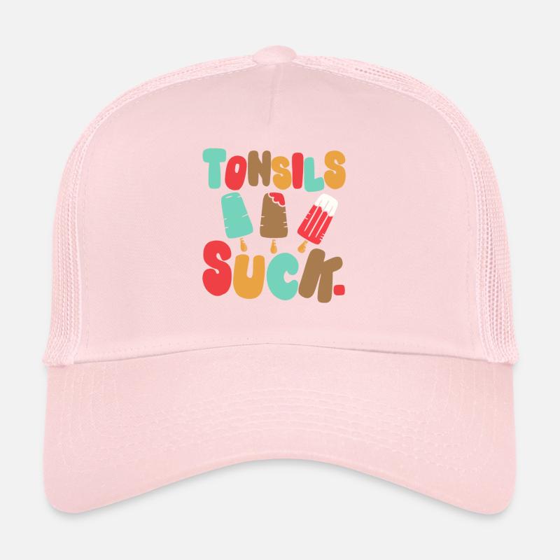 Tonsillen saugen. Tonsillenentfernung Tonsillitis Trucker Cap