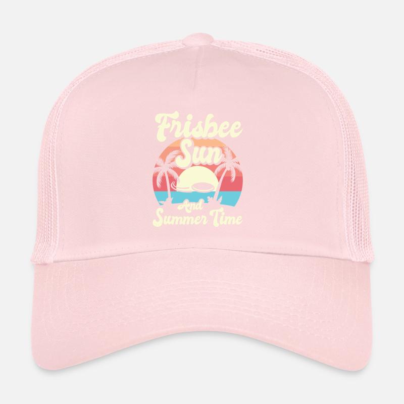 Frisbee Tropical Summer Vacation Flying Disc Sport Trucker Cap