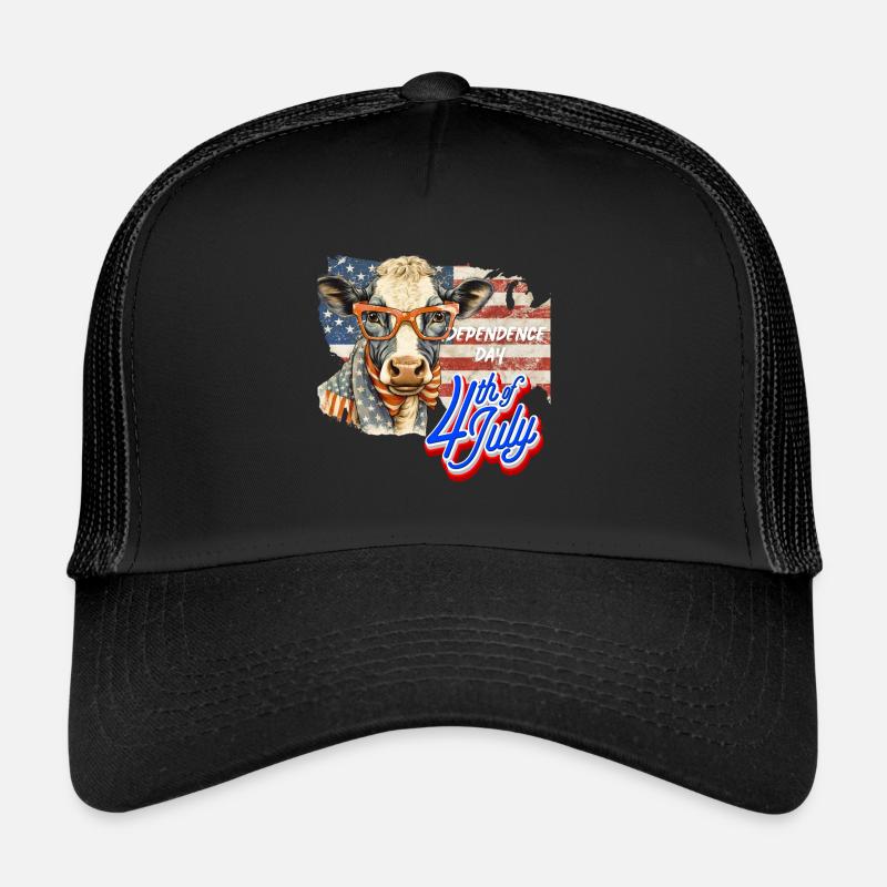 July 4 - U.S. Independence Day - Trucker Cap - black/black