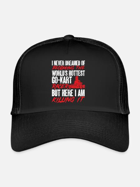 Go Kart Racing Karting Karting - Trucker Cap - black/black - Front