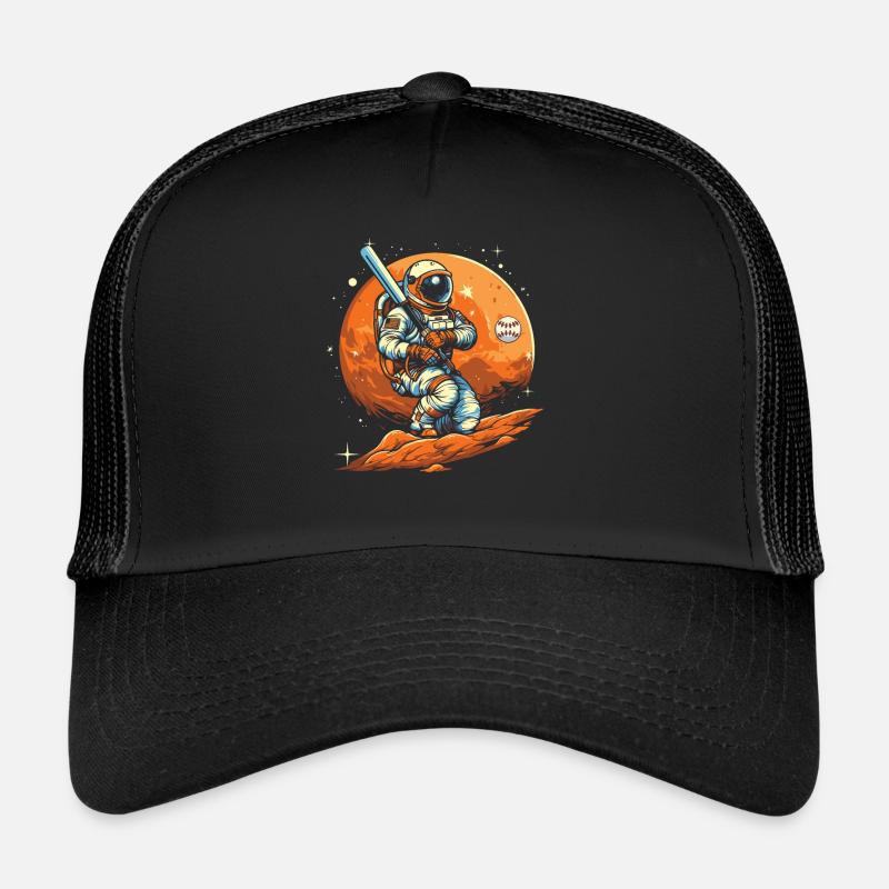 Baseball Astronaut Baseball Player Outerspace Trucker Cap