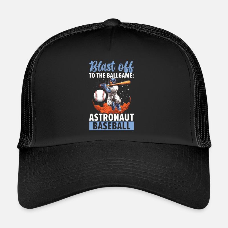 Baseball Astronaut Baseball Player Outerspace Trucker Cap