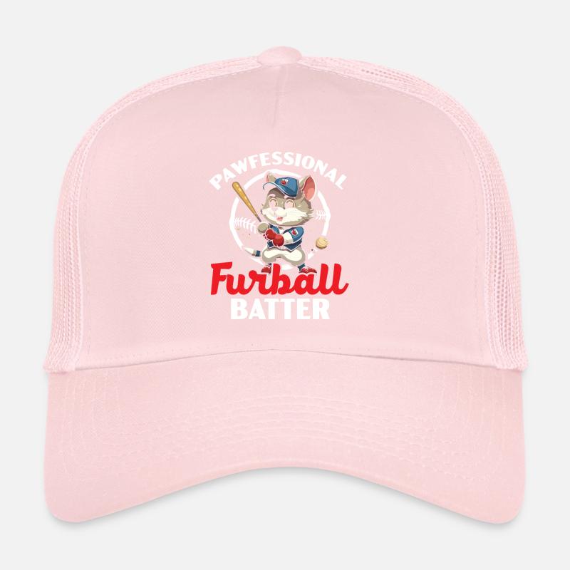 Cat Baseball Lover Baseball Player Sport Meow Trucker Cap